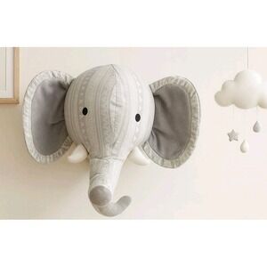 Nojo Elephant Head Wall Decor Nursery Plush Baby Decor